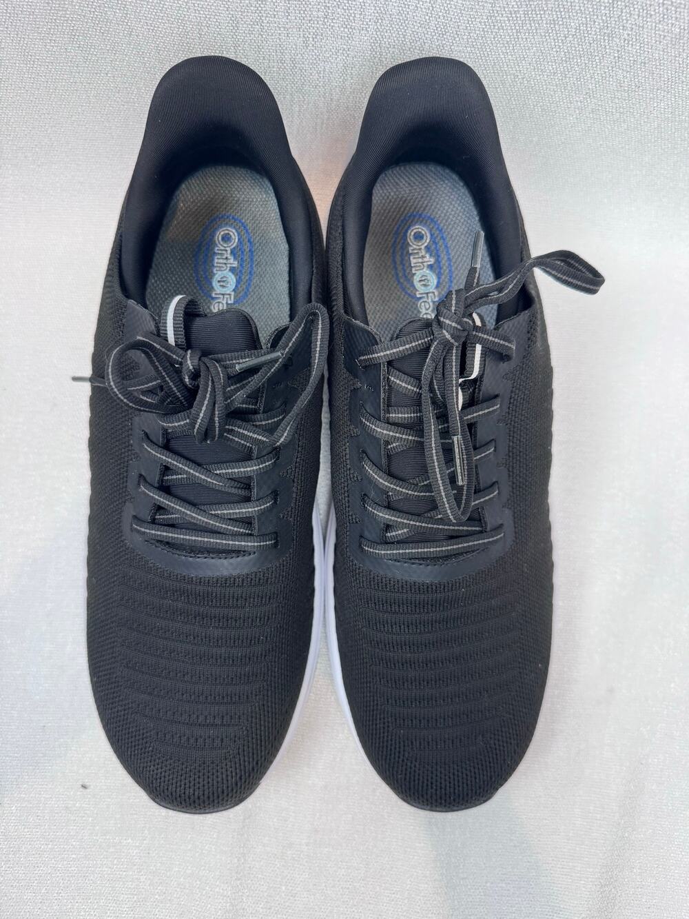 ORTHOFEET KITA Hands Free Comfort Black Mesh Womens Sneakers Size US 12 D Wide